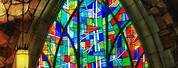 Triangular Stained Glass Church Windows