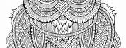 Trippy Owl Coloring Pages