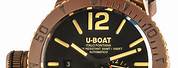 U-Boat Watch On Person Arm