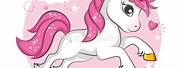 Unicorn Pink and White Poster Background
