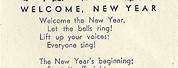 Vintage Happy New Year Poems