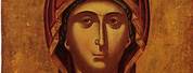 Virgin Mary Icon Orthodox Holding Cross