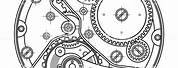 Watch Movement Technical Drawing