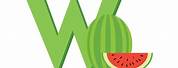 Watermelon Fox Clip Art Letter W
