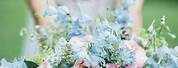 Wedding Flowers Pink and Light Blue