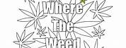 Weed Coloring Pages Print Out