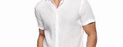 White Linen Shirt Short Sleeve