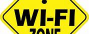 Wi-Fi Zone Sign Cartoon