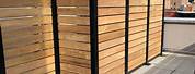 Wood Slat and Steel Privacy Screen