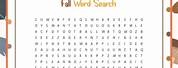 Word Search Puzzles Fall Football