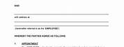 Work Contract Template Free Blank