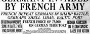 World War I Newspaper Headlines