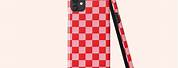 iPhone 11 Black and Red Checked Phone Case