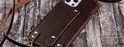 iPhone 13 Case with Neck Strap Leather