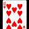 10 of Hearts Playing Card