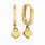 14K Gold Heart Hoop Earrings