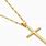 24K Gold Cross Necklace