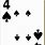 4 of Spades Playing Card