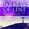 40 Days of Lent Jesus