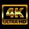 4K Ultra HD Logo 3D