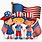 4th of July Kids Clip Art