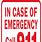 911 Emergency Sign