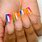 Acrylic Nails Ombre Rainbow