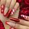 Acrylic Nails Red Christmas