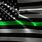 American Flag with Green and White Stripes
