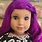 American Girl Doll with Purple Hair