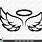 Angel Wings Stencil SVG