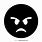 Angry Face Emoji Black