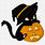 Animated Black Cat Halloween