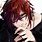 Anime Boy Red Hair Glasses