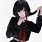 Anime Girl with Black Ponytail