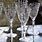 Antique Etched Crystal Wine Glasses