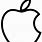 Apple Logo.png Black and White