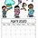 April Kids Calendar