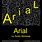 Arial Font Poster