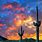 Arizona Desert Sunset Painting