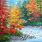 Autumn Scenery Oil Painting