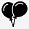 Balloon Icon Black and White