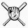 Baseball Bat and Glove DXF