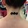 Batman Neck Tattoo