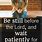 Be Patient Bible Verse