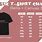 Bella Shirt Size Chart