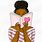 Black Girl Reading Book Clip Art