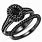 Black Gold and Diamond Wedding Rings