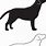 Black Lab Outline Small