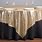 Black Tablecloth with Gold Overlay